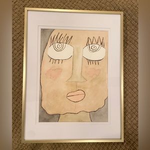 Original Watercolor Modern Portrait